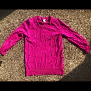 Pink J. crew 100% merino wool sweater